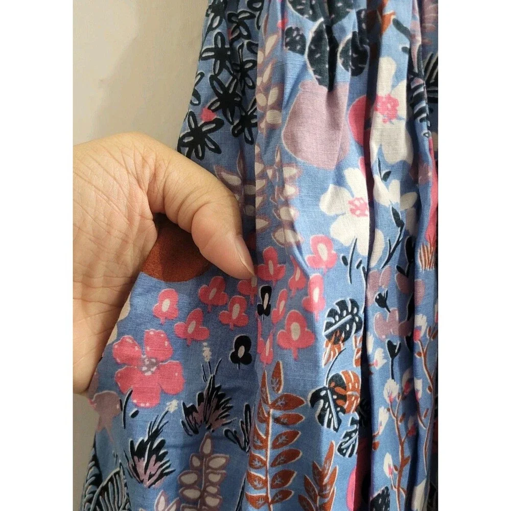 Kate Spade New York Garden Posy Smocked Midi Dress XS NWOT Cotton Cat Floral Poc